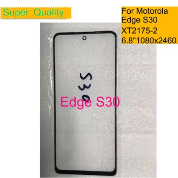 10 adet / grup Motorola Kenar S30 Dokunmatik Ekran Ön Dış Cam Panel Lens Moto Kenar S30 XT2175-2 LCD Cam OCA Tutkal İle