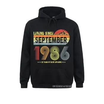 35th Doğum Günü Legend Eylül 1986 Yılından Bu Yana Vintage 35 Yıl Eski Hoodie Düz Erkek Hoodies Basit Stil Tişörtü Kış Davlumbaz