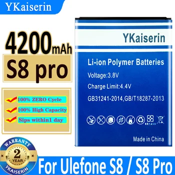 4200mAh YKaiserin Pil Ulefone S8 / S8 Pro S8Pro Yedek Bateria + Takip Numarası