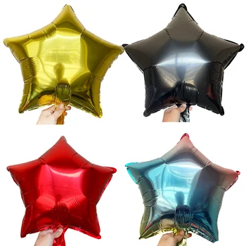 50 adet / takım 18 inç Yıldız Balonlar Folyo Mylar Balonlar Doğum Günü Düğün Noel Partisi Süslemeleri 14 Çeşit Renk Mor Kırmızı Yeşil