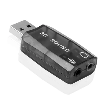 831D USB 3.5 mm Jack Ses Adaptörü USB 2.0 Aux Mikrofon Kulaklık Harici 3D Ses Kartı CM108 Çip PC PS4 PS5