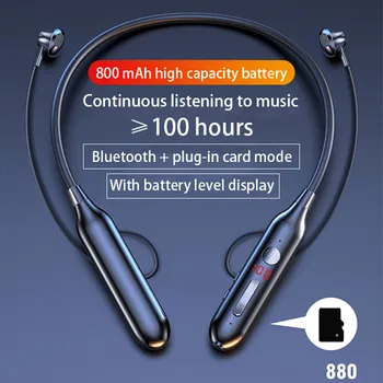 LS 100 Saat kablosuz bluetooth Uyumlu Kulaklık Manyetik Emme HiFi Ses Stereo Kulaklık İçin 2022 Spor