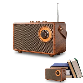 Taşınabilir Açık Hoparlör Klasik Retro Vintage Radyo Küçük Müzik Çalar Şarj Edilebilir Kablosuz Hoparlörler Ev Ofis Dekor İçin