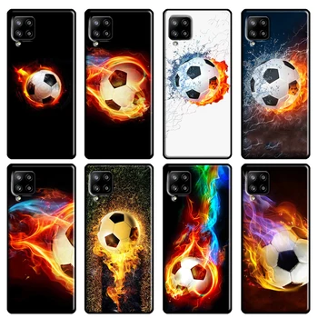 Yangın Futbol Futbol topu Durumda Samsung Galaxy A71 A70 A51 A12 A41 A31 A21S A20e A72 A52 A30 A40 A50 A02 Kapak