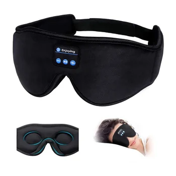 Yeni 3D Bluetooth Göz Maskesi Kulaklık Yumuşak Elastik Rahat kablosuz kulaklıklar Stereo Kafa monte Gölgeleme Göz Maskesi Kulakiçi