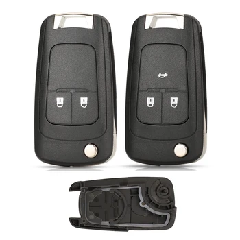 jingyuqin 2/3 Düğmeler Çevirme Katlanır Uzaktan Araba Anahtarı Kabuk Durumda Chevrolet Cavalier Aveo 2020 Fob HU100 Bıçak Anahtarı