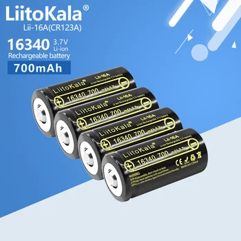 1-10 adet LiitoKala Lii-16A 16340 700mAh 3.7 V Li-İon şarj edilebilir pil CR123A Pil İçin LED el feneri 16350 CR123A Pil