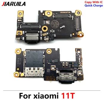 1 Adet USB Şarj Portu Kurulu Flex Kablo Xiaomi Mi 11T / 11T Pro Dock Bağlantısı Mikro USB Şarj Şarj Portu Flex Kablo