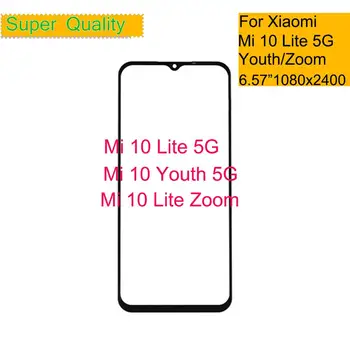 10 Adet / grup Xiaomi Mi 10 Lite 5G Dokunmatik Ekran Paneli İçin Ön Dış Cam Lens Xiaomi Mİ 10 Gençlik ZOOM LCD Cam OCA