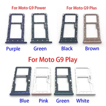 10 Adet/grup, Yeni Motorola Moto G9 Oyun / G9 Artı / G9 Güç Mikro Nano SIM kart tutucu Tepsi Yuvası Tutucu adaptör soketi Pin İle