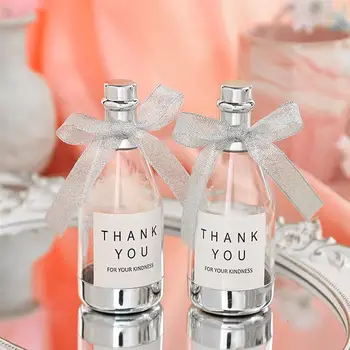 10 adet Şeker Depolama Şişeleri şampanya şişesi Konteyner Düğün Şişe Şeker Kutuları düğün parti malzemeleri için bebek iyilik dekor