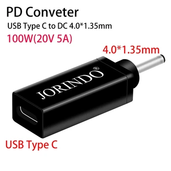 100W USB Tip C Dişi DC 4.0 * 1.35 mm Erkek PD Yem Parodi Tetik Fiş Dizüstü Bilgisayarlar Hızlı Hızlı Şarj Dönüştürücü Güç Adaptörü