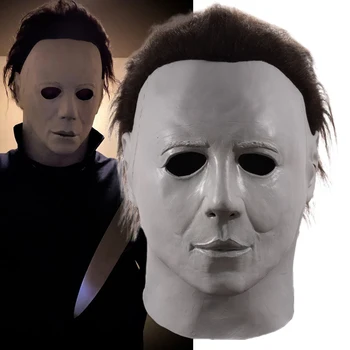 1978 Cadılar Bayramı Michael Myers Maskesi Cosplay Korku Kanlı Katil Şeytan Lateks Kask Karnaval Maskeli Parti Kostüm Sahne