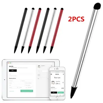 2 Adet Kapasitif Kalem Dokunmatik Ekran Stylus Kalem iPhone iPad Tablet için Evrensel
