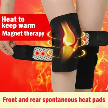 2 Pcstourmaline kendinden ısıtma diz pedleri Bracer destek manyetik terapi Kneepad koruyucu kemer ağrı kesici artrit diz Patella
