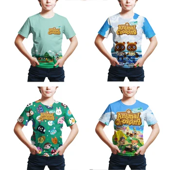 2020 Hayvan Geçişi 3D Baskılı Çocuk t shirt Moda İlkbahar/Yaz Kısa Kollu gömlek Harajuku streetwear çocuklar için