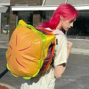 2022 yeni moda kampüs Steven evren BioWorld sevimli hamburger okul çantası Sırt Çantası