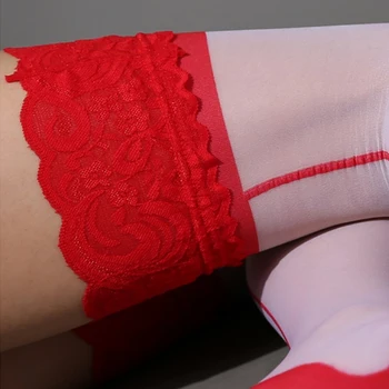 20D Dantel Üst Uyluk Yüksek Çorap Takviyeli Topuk ve Ayak Medias Kadınlar Seksi Küba Topuk Geri Dikiş Çorap transparan iç çamaşırı