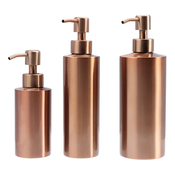250/350/550ml Gül Goldr Sıvı Sabunluk pompa şişesi Losyon El Dezenfektanı Şampuan Paslanmaz Çelik Şişe Banyo