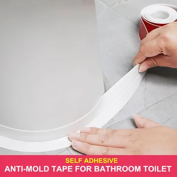 3.2 M Mutfak Lavabo Su Geçirmez Akrilik Bant Anti-kalıp Banyo Sızdırmazlık Bandı Soba Boşluk Kendinden Yapışkanlı Etiket Tezgah Boşluk Şerit