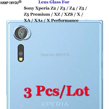 3 Adet Sony Xperia XZ Için XZS XA1 X Performans XA Z2 Z3 Z4 Z5 Premium Ultra Net Yumuşak Elyaf Temperli Cam Arka Kamera Lens Filmi