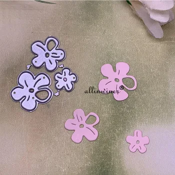 3 Adet Yeni Küçük çiçek Metal Kesme Ölür Şablonlar için Kalıp Kesim DIY Scrapbooking Albümü Kağıt Kartı Kabartma