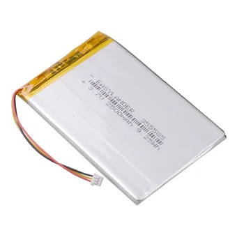 3-Wire Li-Polimer şarj edilebilir piller E-kitap 3.7 V 2500 mAh 315586 MP3 MP4 güç bankası DVD DVR GPS PDA 305585 oniks çantasi pil