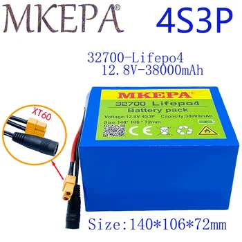 32700 Lifepo4 Pil Paketi 4S3P 12.8 V 38Ah 4S 40A 100A Dengeli BMS için elektrikli gemi vinci ve Kesintisiz Güç Kaynağı 12V
