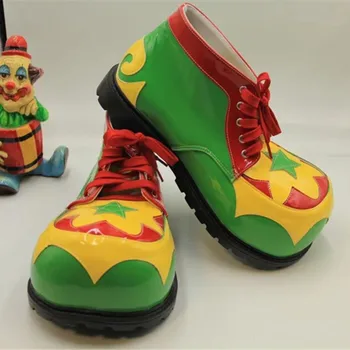 34cm Sirk Palyaço Ayakkabı Yetişkinler İçin Cadılar Bayramı Joker Cosplay Ayak başparmağı Ayakkabı Komik Masquerade Parti İyilik Festivali Aksesuarları