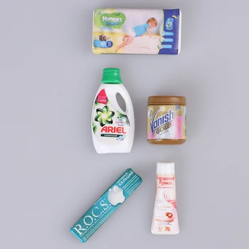 4 Adet Yaratıcı Sevimli Dollhouese Mini Süpermarket Günlük İhtiyaçlar Minyatür Mutfak Dekor Aksesuarları Çocuk Oyuncakları Oyna Pretend