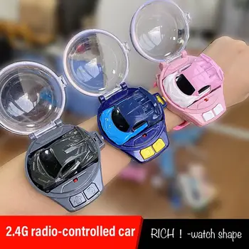 5 Renk Mini Seçenekleri Araba Giyilebilir İzle Yenilik RC Araba Oyuncak İzle Mini İzle Taşınabilir Araba Karikatür Şekli USB Şarj İzle Araba