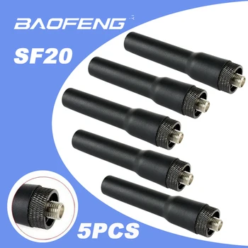 5 adet Yeni Orijinal Baofeng SF20 Anten Çift Bant UHF VHF Yumuşak SMA-Kadın Walkie Talkie Aksesuarları için UV-5R UV - 82 UV-9R Radyo