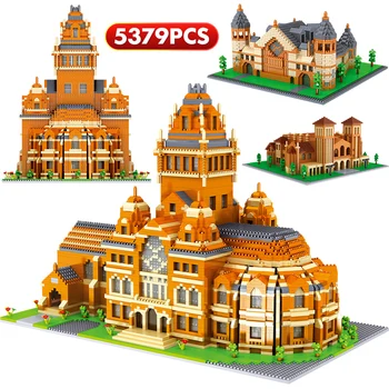 5379 ADET Şehir Mini Dünyaca Ünlü Okul Serisi Mimari Modeli Yapı Taşları Eğitim Tuğla Oyuncaklar Çocuk Hediyeler için