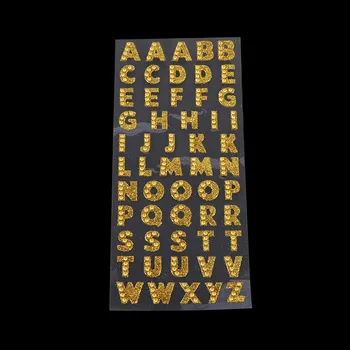55 adet / levha DIY A-Z Kelimeler Alfabe yapışkan yazı Glitter Kristal Rhinestones Kendinden Yapışkanlı Ev Scrapbooking yapışkan yazı s