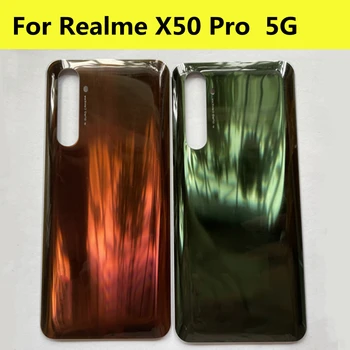 6.44 inç OPPO Realme İçin X50 Pro Arka Pil Kapağı Arka Konut Kapı Cam için Realme için X50 Pro Pil Kapağı