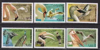 6 ADET,Afganistan Posta Damgası, 2000, Kuş Pulları, Hayvan Damgası, Gerçek Orijinal, Pul Koleksiyonu