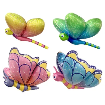 60 cm Böcek Karikatür Kelebek Alüminyum Folyo Balon Açık Hava Etkinlikleri Çocuk Oyuncak Fotoğraf Sahne Doğum Günü Partisi Dekorasyon Çocuklar Hediye