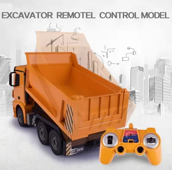8 KANALLI 2.4 G Rc Kamyon kamyon Gerçekçi Makinesi oyuncak Uzaktan Kontrol Mühendisliği Model Araç Oyuncak RC Oyuncak Damperli 