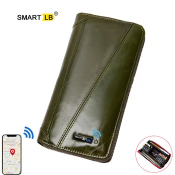 Akıllı anti-kayıp Cüzdan Bluetooth uyumlu Hakiki Deri Kadın Cüzdan Para Cebi Uzun Çanta Fermuar kadın cüzdanı kart tutucu