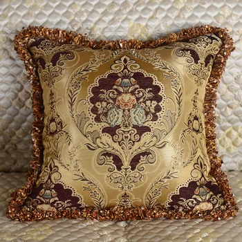 Altın kolye lüks yastık ev dekor dekoratif gümüş Avrupa yastık örtüsü