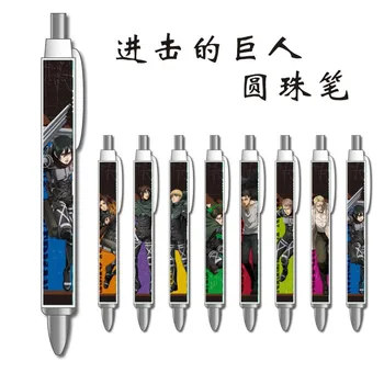 Anime Titan Cosplay tükenmez kalem ve itici kalem kırtasiye kalem çizgi film karakteri desen