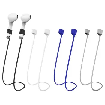 Anti-kayıp Silikon Kulaklık Halat Tutucu apple için kablo iphone X 8 7 AirPods kablosuz kulaklık Boyun Askısı Kordon Dize