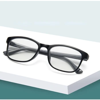 Anti mavi ışık gözlük kadın erkek klasik kare bilgisayar gözlük moda Anti yorgunluk Temizle düz gözlük Ultralight gözlük