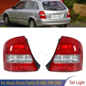 Araba için Sol Sağ Kırmızı Ve Beyaz Kabuk Kuyruk Lambası Ampul Veya Ampul Mazda Haima Familia BJ MK8 1998 1999 2000 2001-2004