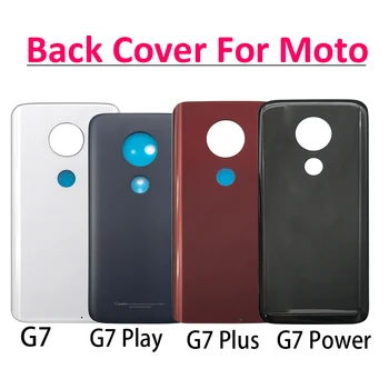 Arka Konut Moto G6 Oyun / G7 Güç Artı / G8 Makro Artı Oyun Arka pil arka kapak Cam yapıştırıcı Değiştirme