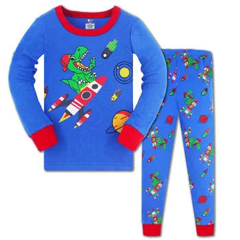 Atlama çocuk pijamaları Erkek Kız Pamuk uzun kollu giyim Şerit Pijama Yeni Modeller Çocuklar Gecelik Kıyafet Erkek Setleri