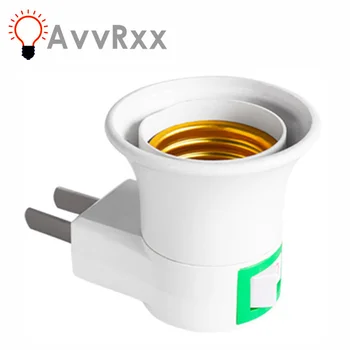 AvvRxx E27 led ışık Erkek Soket Taban tipi AC Güç 220V AB Tak lamba Tutucu Ampul Adaptörü Dönüştürücü + AÇMA / KAPAMA Düğmesi Anahtarı