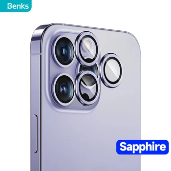 Benks Safir Lens Koruyucu Apple iPhone 14 Artı / 14 Pro Max HD Çizilmeye Dayanıklı Arka Kamera Lens Daire