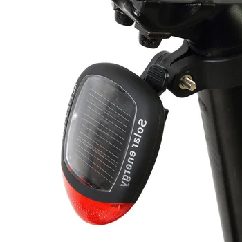Bisiklet güneş bisiklet arka lambası güneş enerjisi enerji LED bisiklet arka ışık emniyet uyarı ışığı bisiklet aksesuarları sürüş donanımları