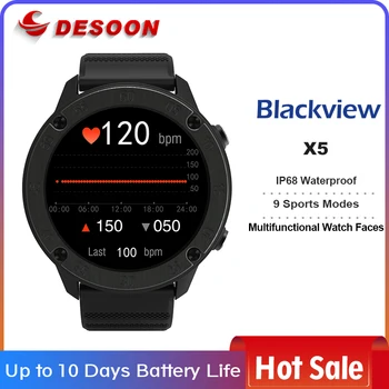Blackview X5 SmartWatch Erkekler Kadınlar spor saat Saat Uyku Monitör Spor İzci Kalp Hızı akıllı saat IOS Android için